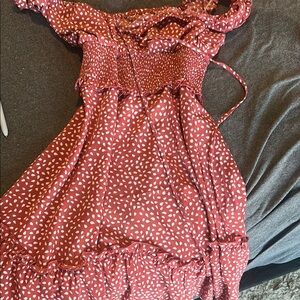 Red Polka Dot womens Dress